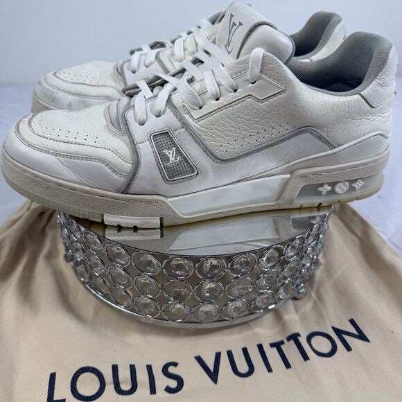 Louis Vuitton LV Trainers White Sneakers – Size 9 US Authentic-Used - Picture 7 of 14